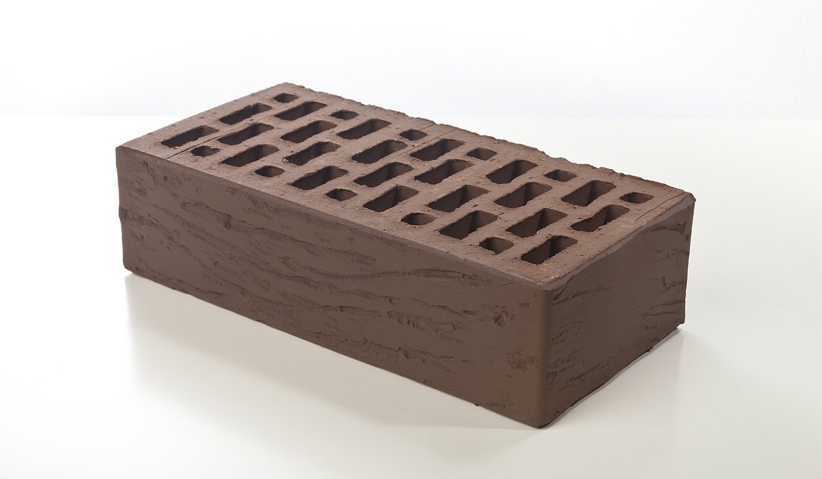 Лицевой кирпич КОРИЧНЕВЫЙ, риф 1 НФ M150, BRAER